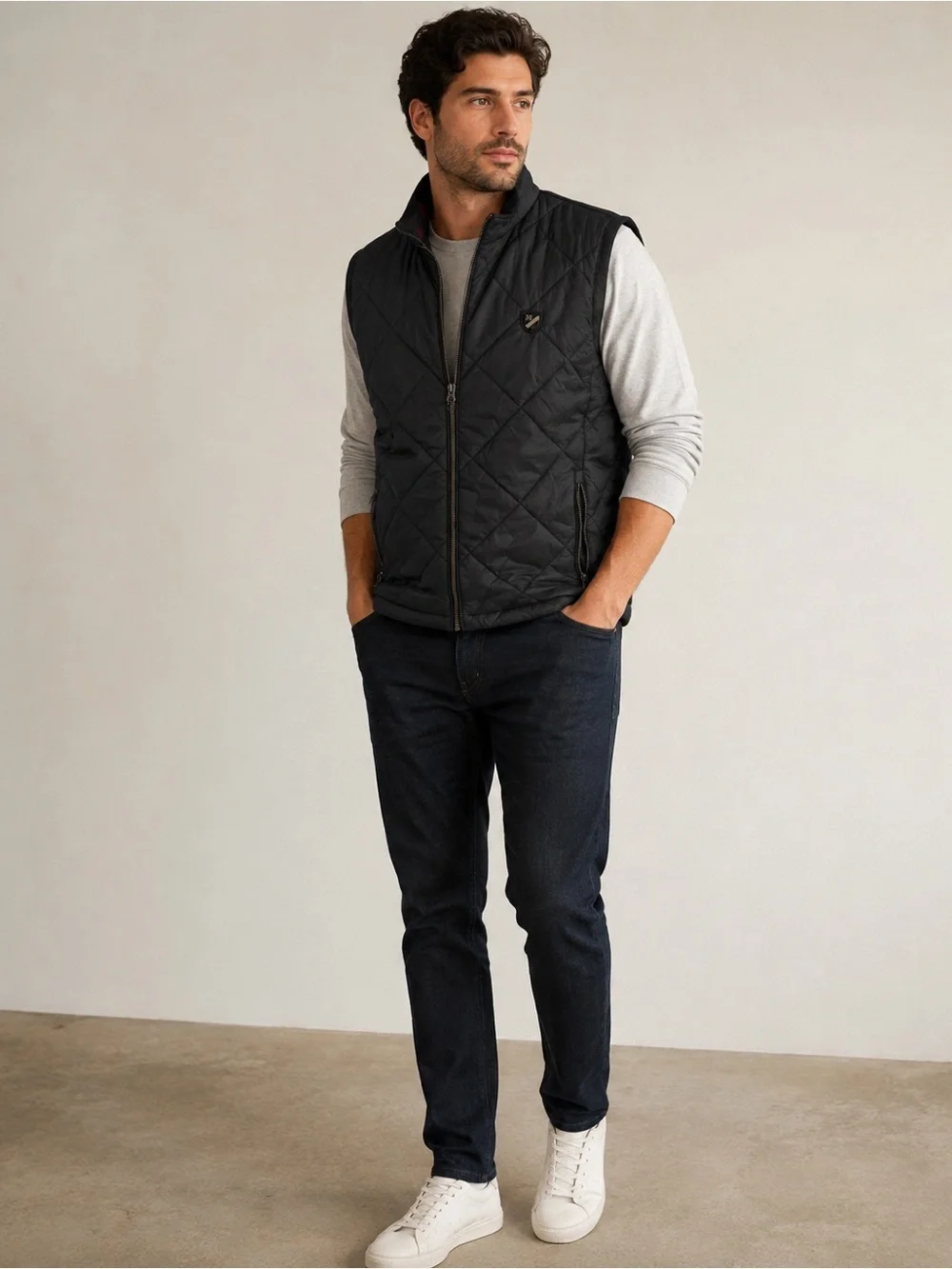 Cremieux Men’s Large Black Quilted Insulated Full Zip Vest Thermore